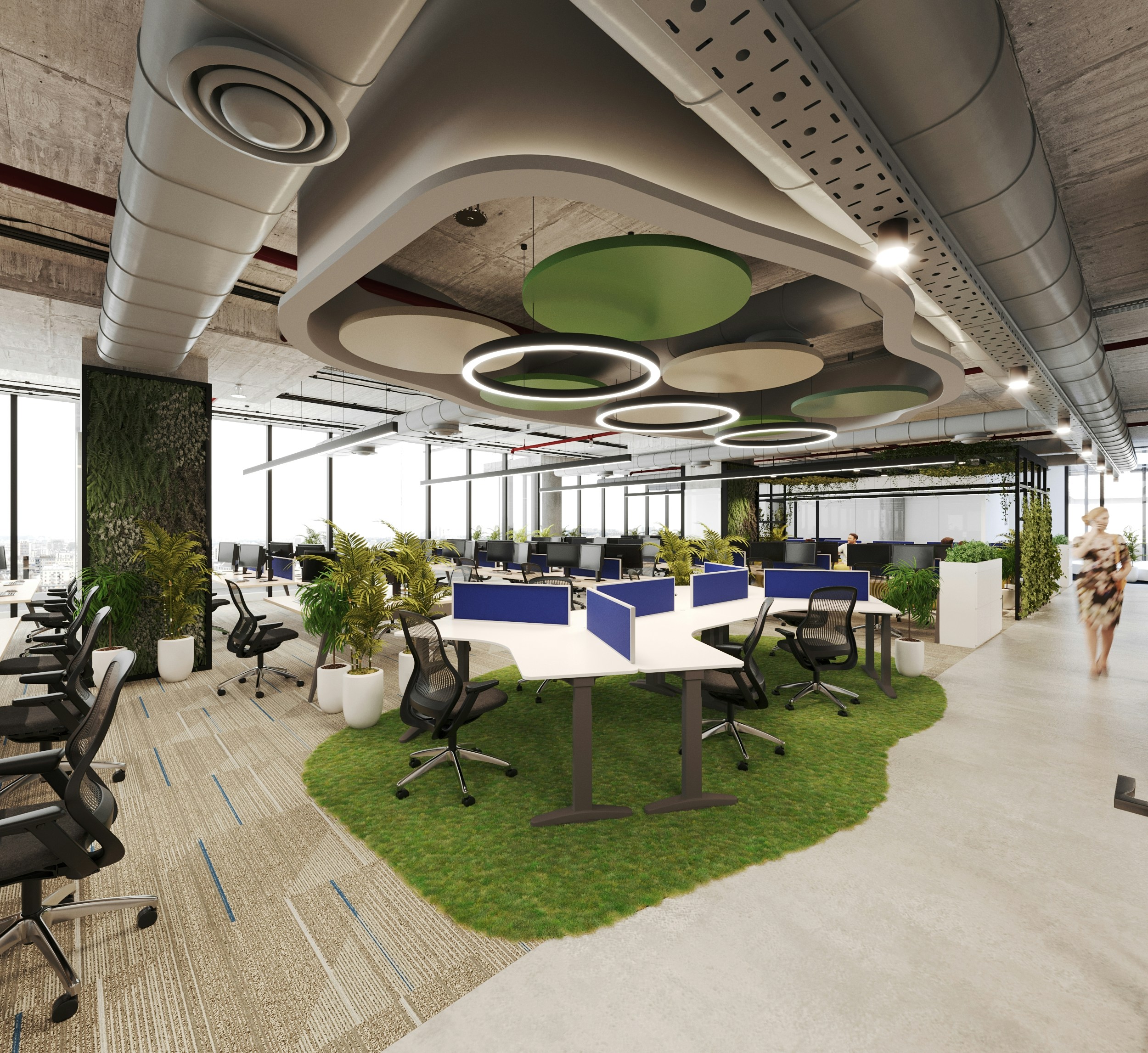 Modern commercial office space designed by Modern Aura